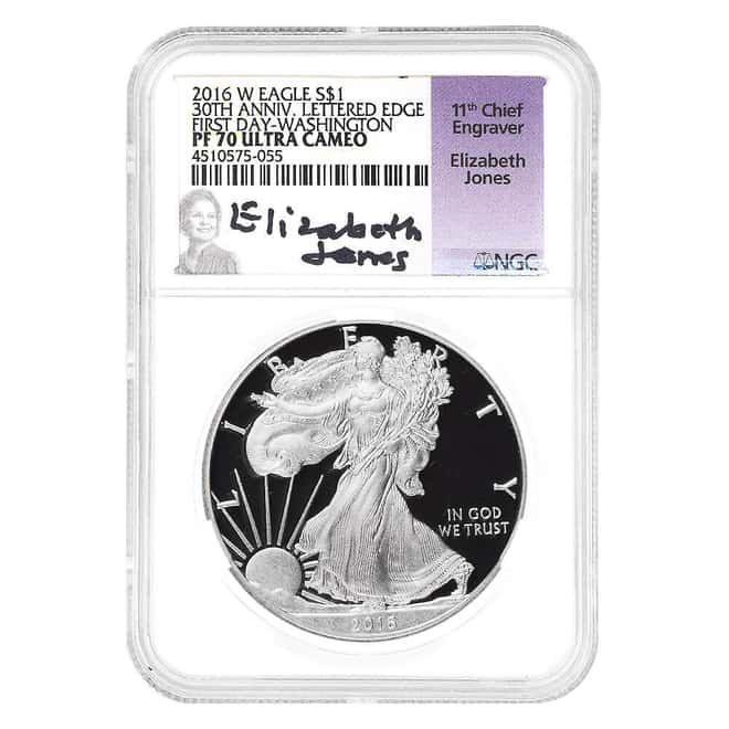 2016-W 3 oz Proof Silver American Eagle 3-Coin Set NGC PF 70 UCAM FD (Elizabeth Jones)
