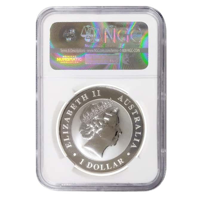 2016 1 oz Silver Australian Wedge-Tailed Eagle Perth Mint NGC Gem Unc (John M. Mercanti Sign Label)