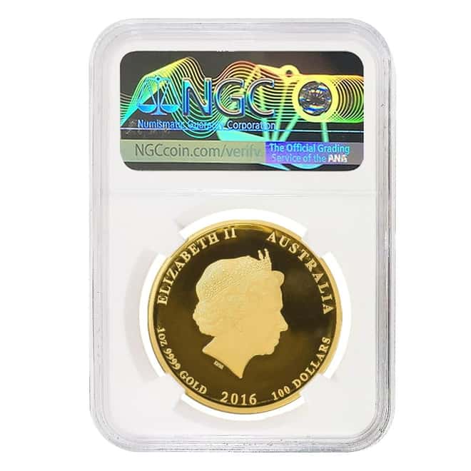 2016 1 oz Colorized Proof Gold Lunar Year of The Monkey NGC PF 70 UCAM