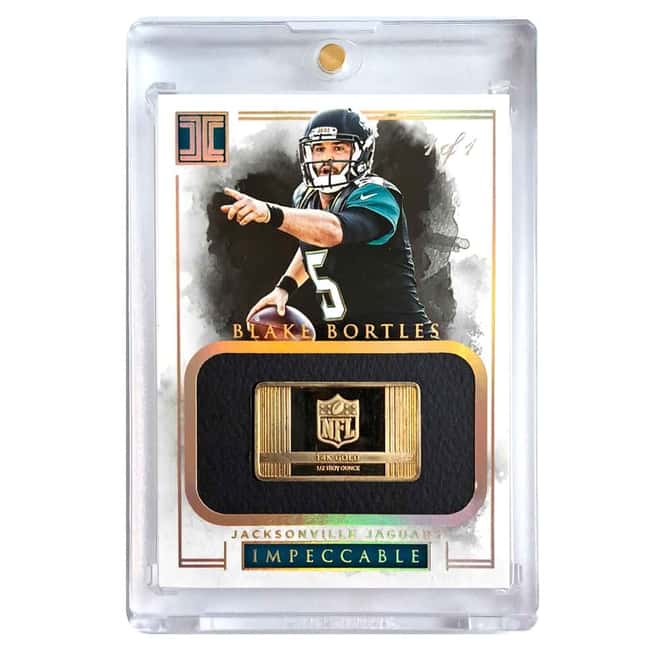 2016 0.29 oz Panini Impeccable Football Blake Bortles Gold Bar 14k - 1 of 1