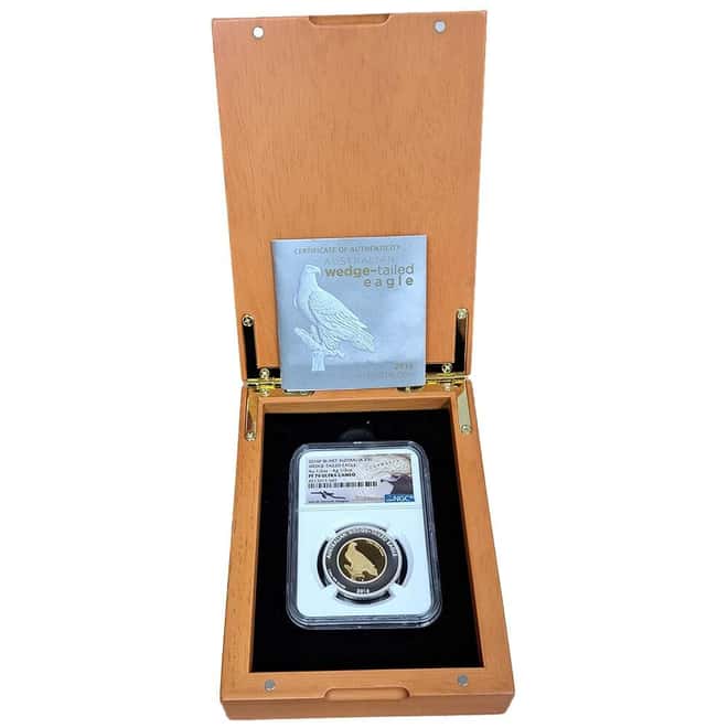 2016 1 oz Proof Gold/Silver Australian Wedge-Tailed Eagle Perth Mint NGC PF 70 (John M. Mercanti)