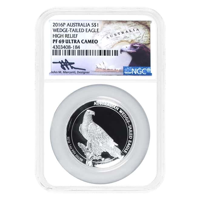 2016 1 oz Silver Australian Wedge-Tailed Eagle NGC PF 69 UCAM