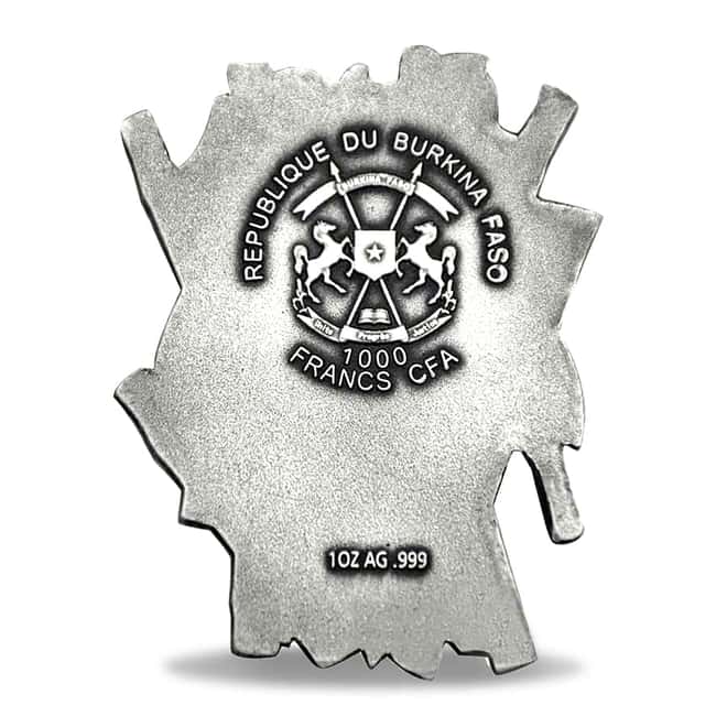 2016 1 oz Silver Giant Panda - World's 8 Burkina Faso Antiqued Coin (w/Box & COA)