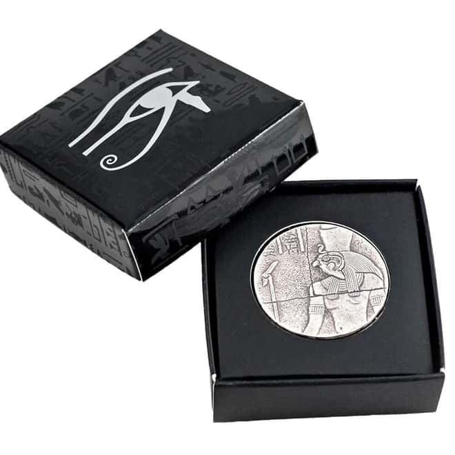 2016 2 oz Chad Egyptian Relic Series Antiqued Horus Silver Coin (w/Box)