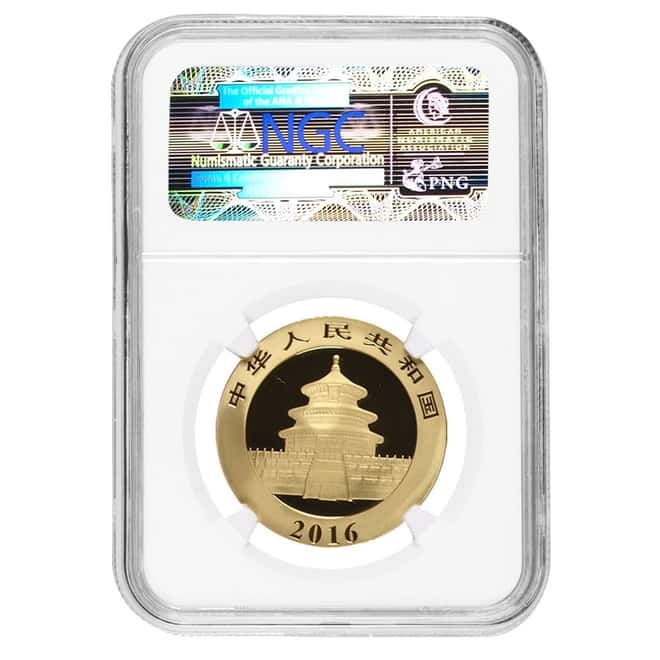 2016 30 gram Chinese Gold Panda 500 Yuan NGC MS 69 Early Releases