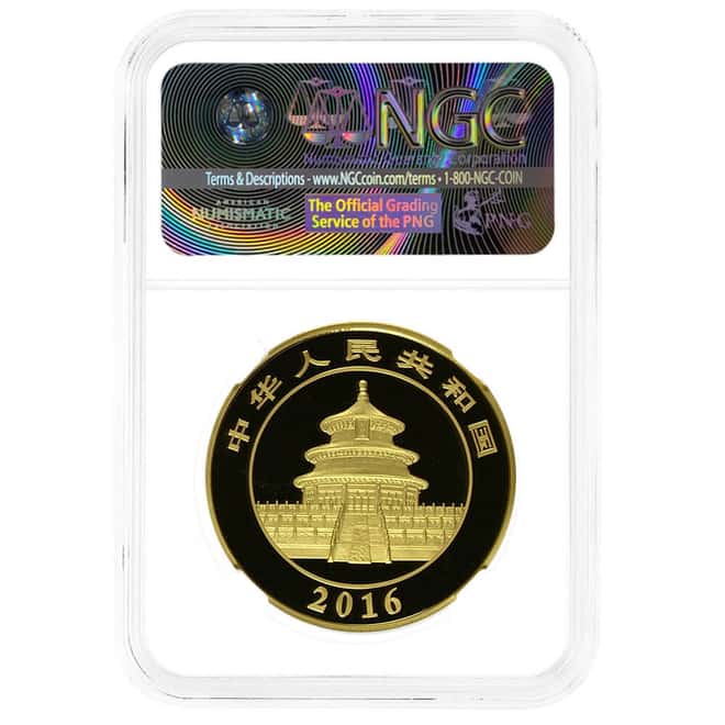 2016 50 Gram Chinese Proof Gold Panda 800 Yuan NGC PF 69 UCAM