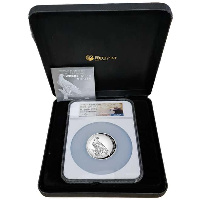 2016 5 oz Proof Silver Australian Wedge-Tailed Eagle Perth Mint NGC PF 70 UCAM (John M. Mercanti)