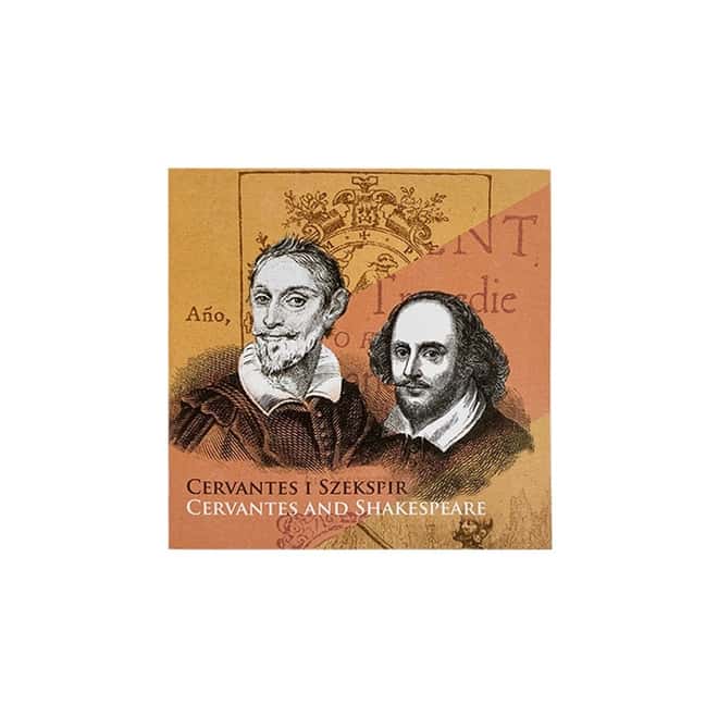 2016 Cameroon 17.50 gram Silver Cervantes and Shakespeare Proof Coin (w/Box & COA)