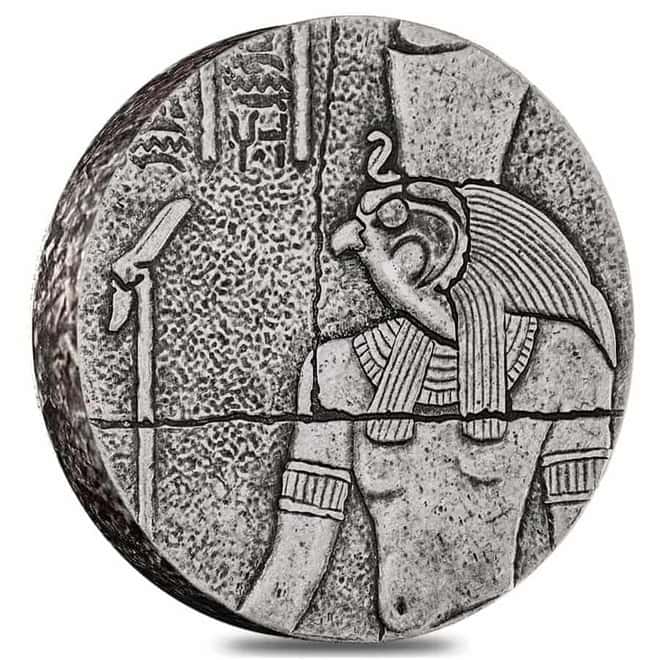 2016 Chad 2 oz Silver Horus 1000 Francs Coin - Egyptian Relic Series