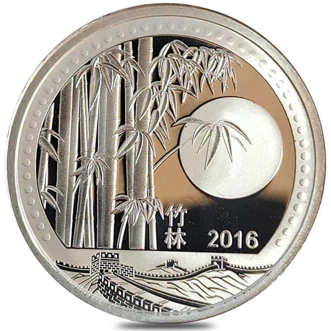 2016 China 2 Gram Panda Honolulu HSNA Proof Silver Medal .999 Fine