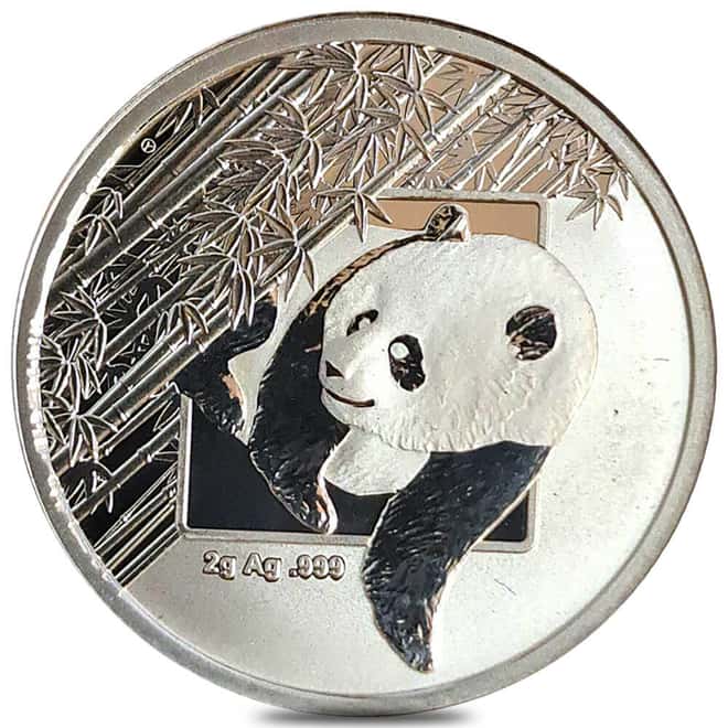 2016 China 2 Gram Panda Honolulu HSNA Proof Silver Medal .999 Fine