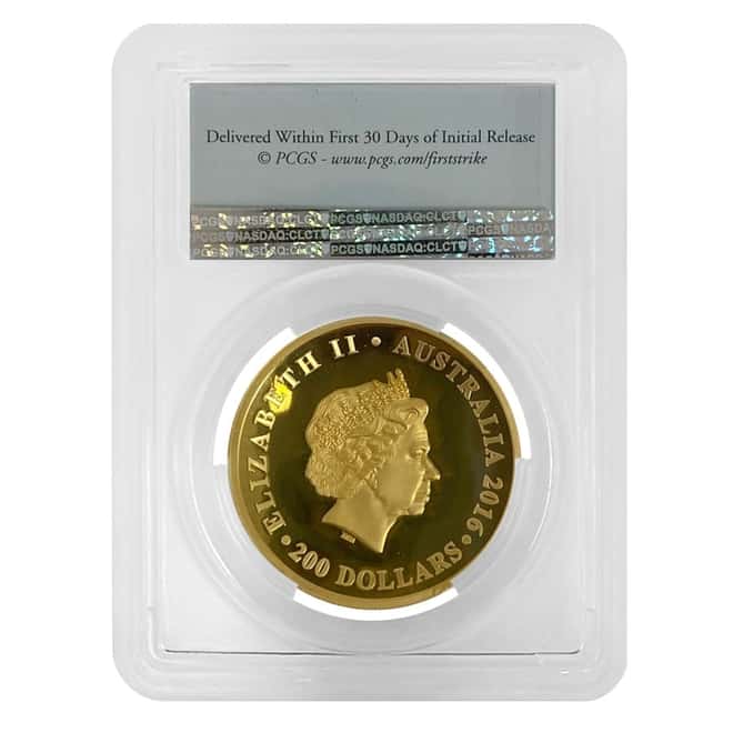 2016 P 2 oz Gold Queen Elizabeth II 90th Birthday High Relief Coin Perth Mint PCGS PF 70 FS