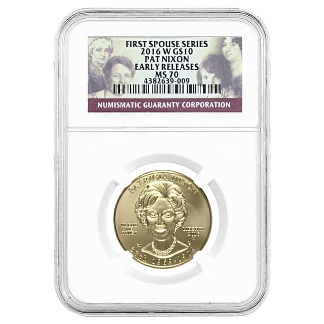 2016 W 1/2 oz $10 First Spouse - Patricia Nixon Gold Coin NGC MS 70 ER