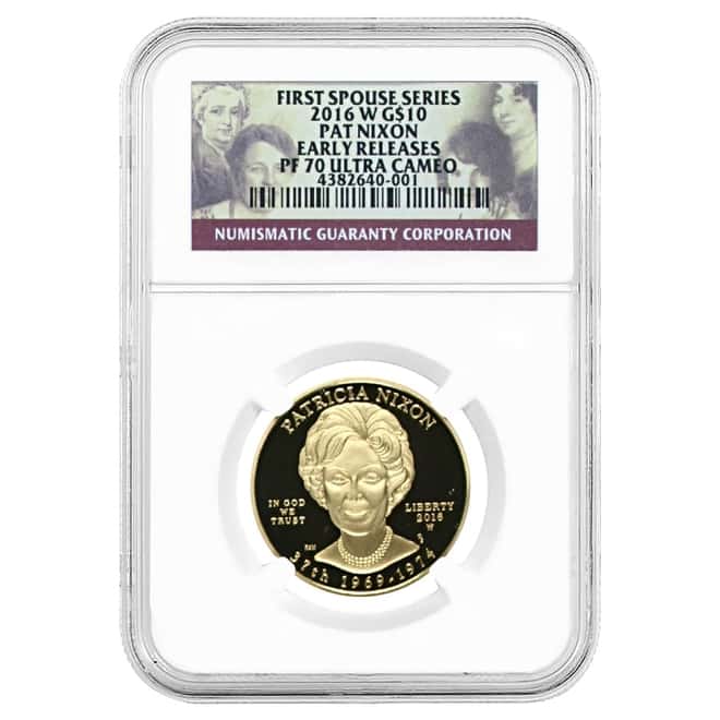 2016 W 1/2 oz $10 First Spouse - Patricia Nixon Proof Gold Coin NGC PF 70 ER