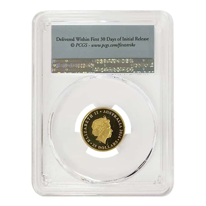 2016 P 1/4 oz Gold Queen Elizabeth II 90th Birthday Proof Coin Perth Mint PCGS PF 70 FS