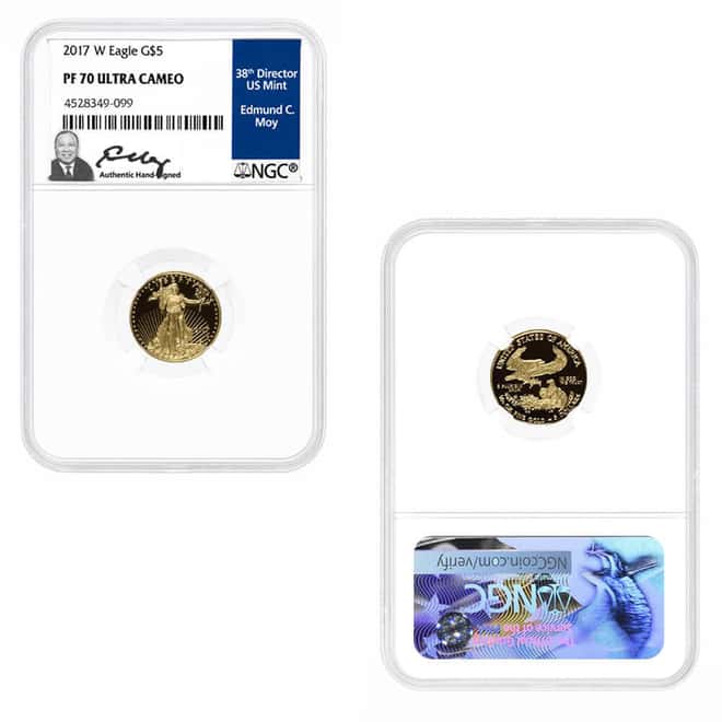 2017-W 1.85 oz Proof Gold American Eagle 4-Coin Set NGC PF 70 UCAM (Edmund C. Moy)