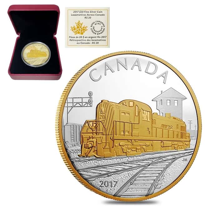 2017 1 oz Silver Canada Locomotives Across Canada RS 20 Proof Coin (w/Box & COA)