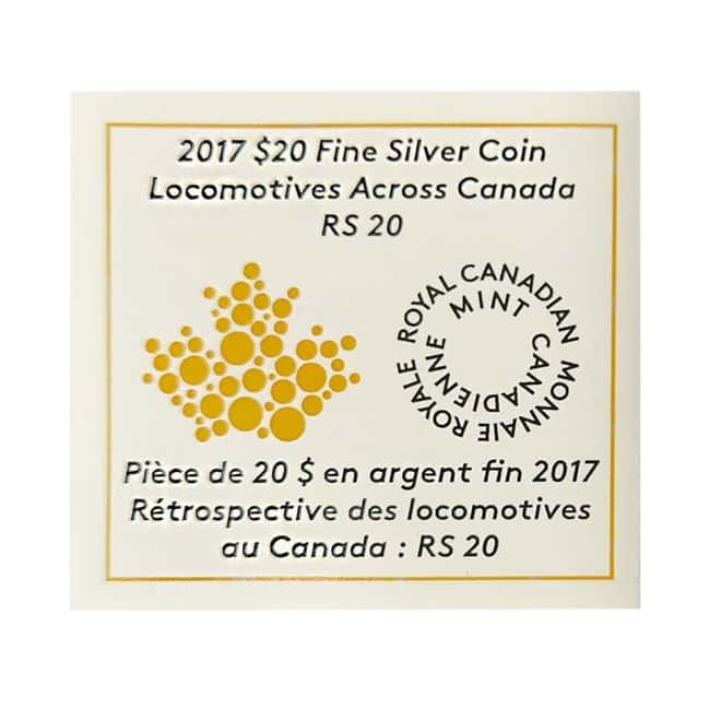 2017 1 oz Silver Canada Locomotives Across Canada RS 20 Proof Coin (w/Box & COA)