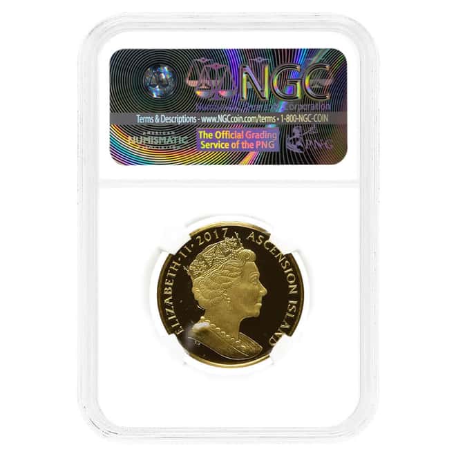 2017 1/2 Crown Ascension Island Diana Princess of Wales Gold Coin NGC PF 70 UCAM FR