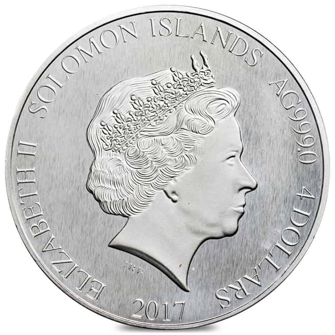 2017 1.5 oz Solomon Islands Lady Liberty Reverse Proof Silver Coin