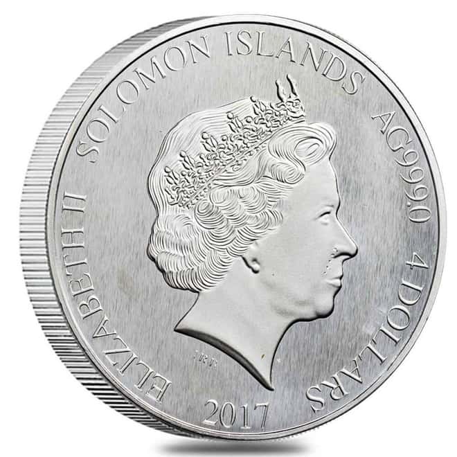 2017 1.5 oz Solomon Islands Lady Liberty Reverse Proof Silver Coin