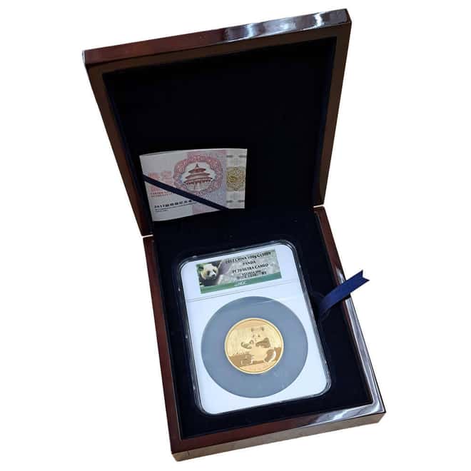 2017 100 Gram Chinese Proof Gold Panda 1500 Yuan NGC PF 70 UCAM (w/Box & COA)