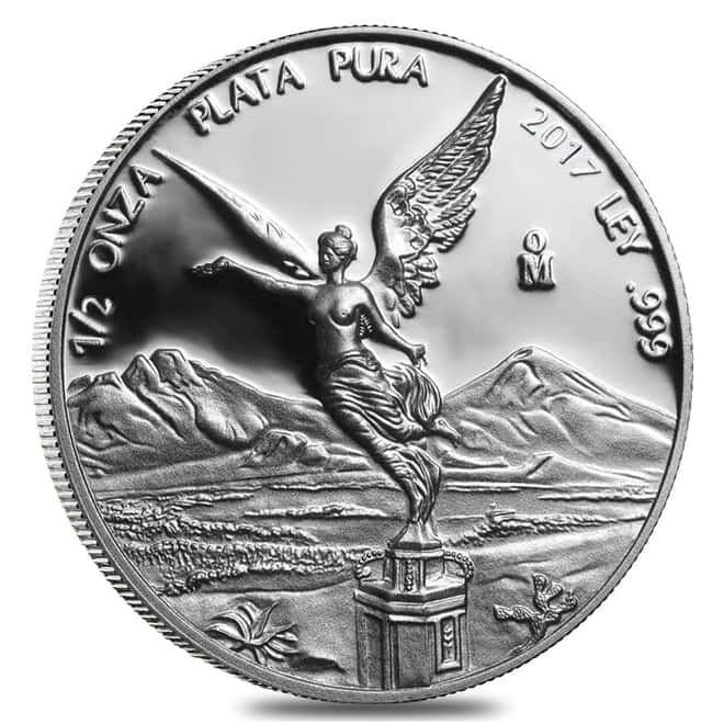 2017 1/2 oz Mexican Silver Libertad Coin .999 Fine Proof (In Cap)