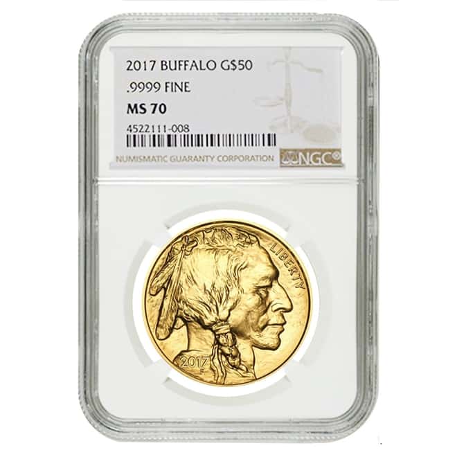 2017 1 oz $50 Gold American Buffalo NGC MS 70