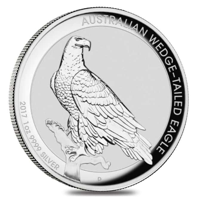 2017 1 oz Silver Australian Proof Wedge-Tailed Eagle High Relief Coin Perth Mint (w/Box & COA)