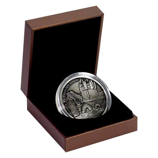 2017 1 oz Silver Loch Ness Monster Burkina Faso Antiqued Coin (w/Box & COA)