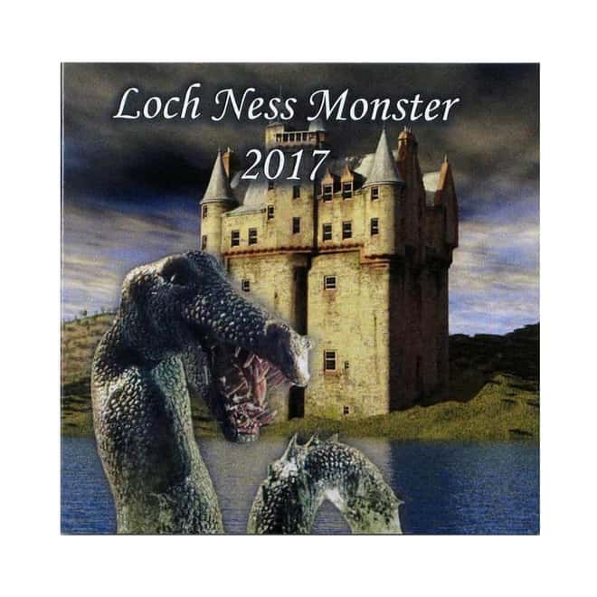 2017 1 oz Silver Loch Ness Monster Burkina Faso Antiqued Coin (w/Box & COA)