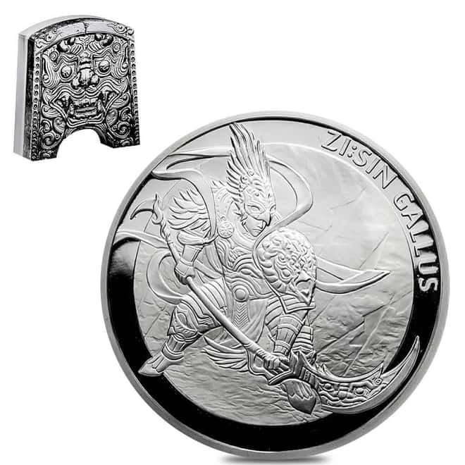 2017 1 oz South Korea Silver ZI:SIN Gallus Proof Medal (w/Box & COA)