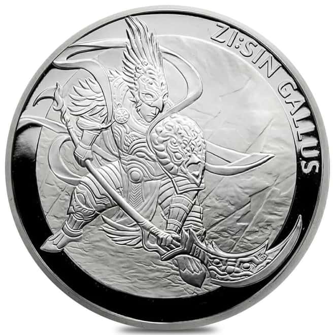 2017 1 oz South Korea Silver ZI:SIN Gallus Proof Medal (w/Box & COA)