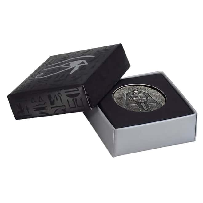 2017 2 oz Chad Egyptian Relic Series Antiqued Ramesses II Silver Coin (w/Box)