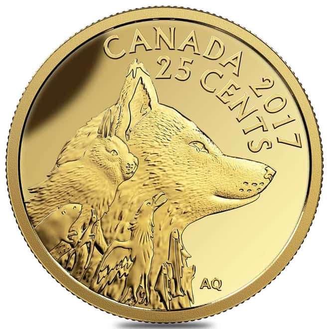 2017 Canada 1/2 Gram Predator vs. Prey Inuit Arctic Fox Proof Gold Coin