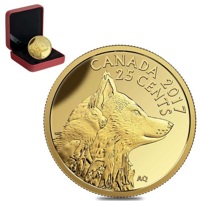 2017 Canada 1/2 Gram Predator vs. Prey Inuit Arctic Fox Proof Gold Coin
