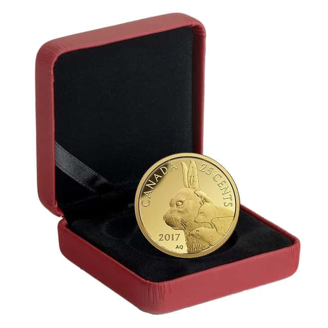 2017 Canada 1/2 Gram Predator vs. Prey Inuit Arctic Hare Proof Gold Coin