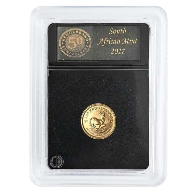2017 South Africa 1/10 oz Gold Krugerrand (50th Annv. Privy)
