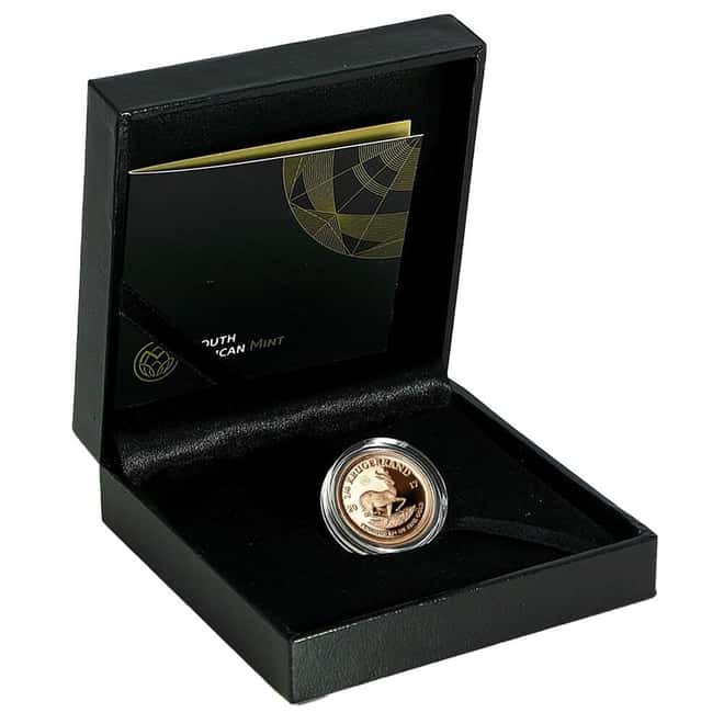 2017 South Africa 1/4 Proof Gold Krugerrand 50th Ann. Privy (w/Box & COA)
