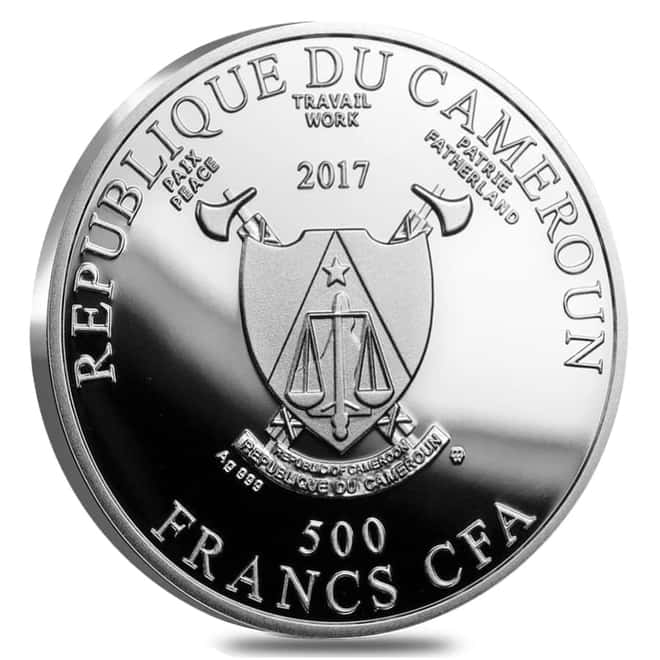 2017 Cameroon 17.5 gram Silver Rembrandt - Pride of The European Painting Proof Coin (w/Box & COA)