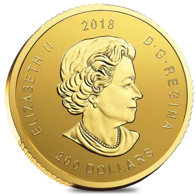 2018 1 oz Canadian Golden Eagle Call of the Wild Gold Coin BU .99999 Fine (NO ASSAY)