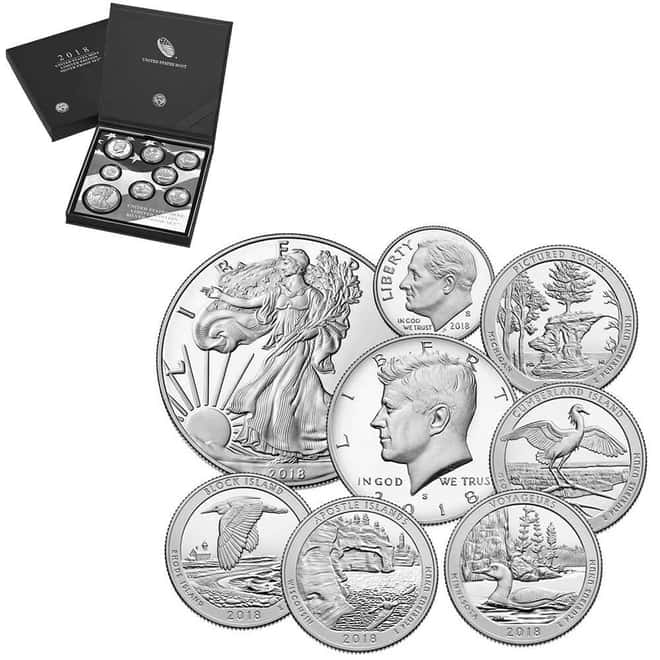 2018-S US Mint Limited Edition Silver Proof 8-Coin Set (w/Box and COA)