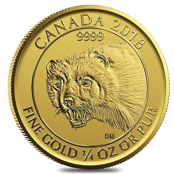 2018 1/4 oz $10 Canadian Wolverine Reverse Proof Gold Coin .9999 Fine (Sealed)
