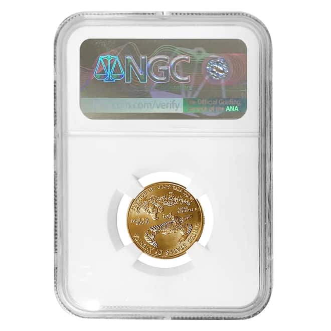 2018 1/4 oz $10 Gold American Eagle NGC MS 70 (Don Everhart Sign)