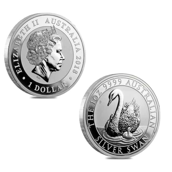 2018 1 oz Silver Australian Swan Perth Mint .9999 Fine BU