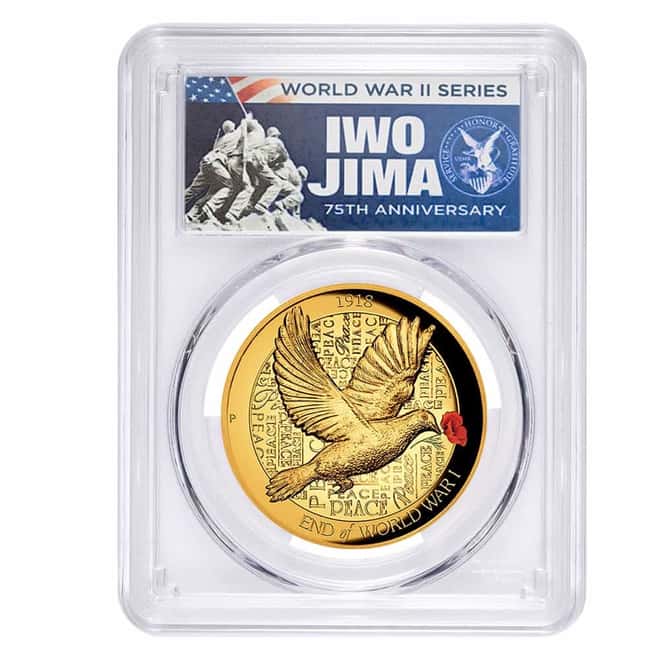 2018 2 oz Australia End of WWI 100th Ann. High Relief Proof Gold Coin PCGS PF 70 DCAM