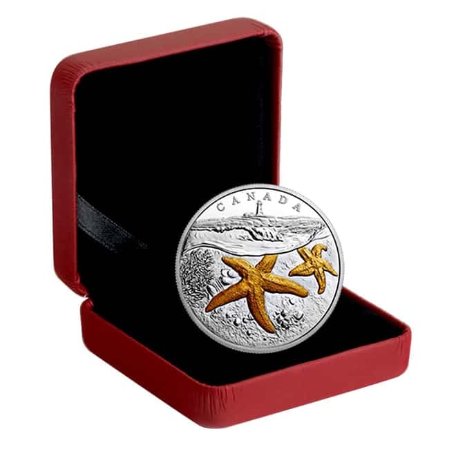 2017 Canada 1 oz Silver Atlantic Starfish Coin (w/Box & COA)