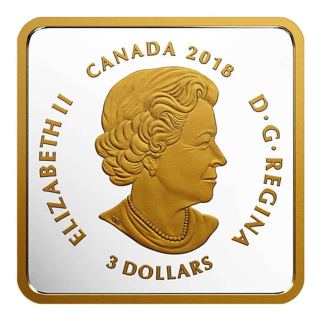 2018 Canadian Coasts Pacific Sunset Proof Silver Gilded Coin