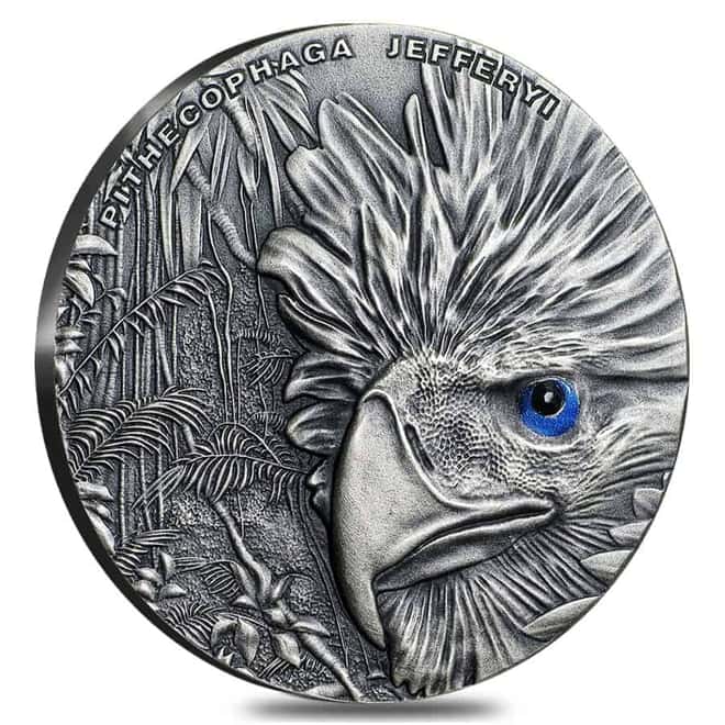 2018 Niue 1 oz Silver Philippine Eagle - Sky Hunters High Relief Coin (w/Box & COA)