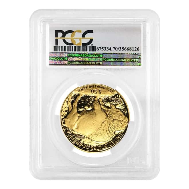 2018 W 1 oz $50 Proof Gold American Buffalo PCGS PF 70 DCAM FDOI